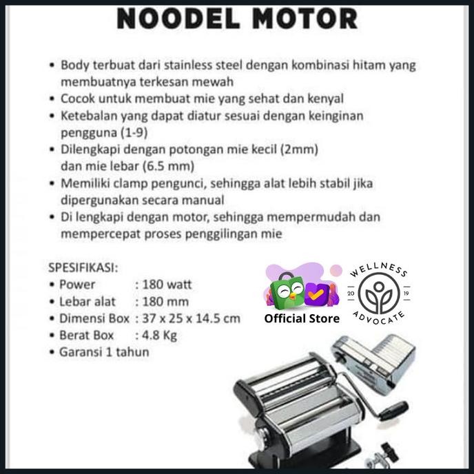 Signora Noodle Maker Motor | Pembuat Mie Pasta Processor Maker