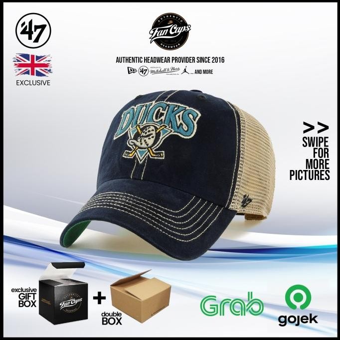 [ORIGINAL] Anaheim Ducks Vintage Trucker Clean Up | Topi 47