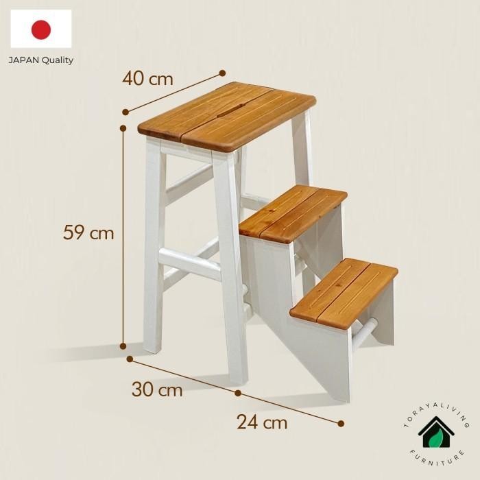 Tangga Lipat Kayu Estetik/ Tangga Lipat/ Kursi Lipat Bangku Lipat Minimalis Original Dan Terpercaya