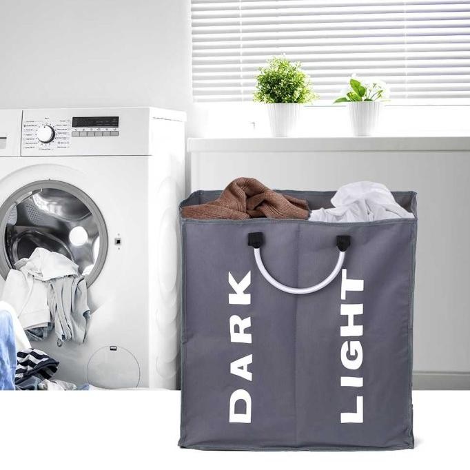 Keranjang Lipat Sekat Tempat Baju Pakaian Kotor Foldable Laundry Bag