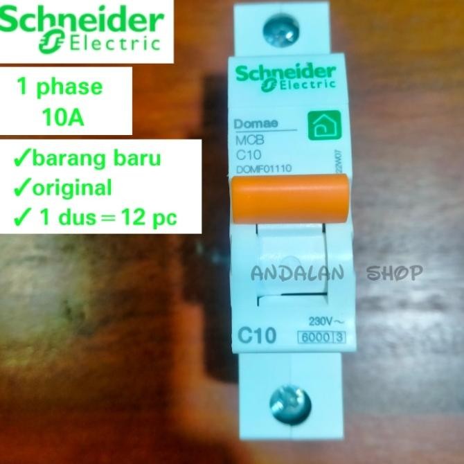 Miliki Schneider Mcb 1P 10A Domae Original/Mcb Schneider Original