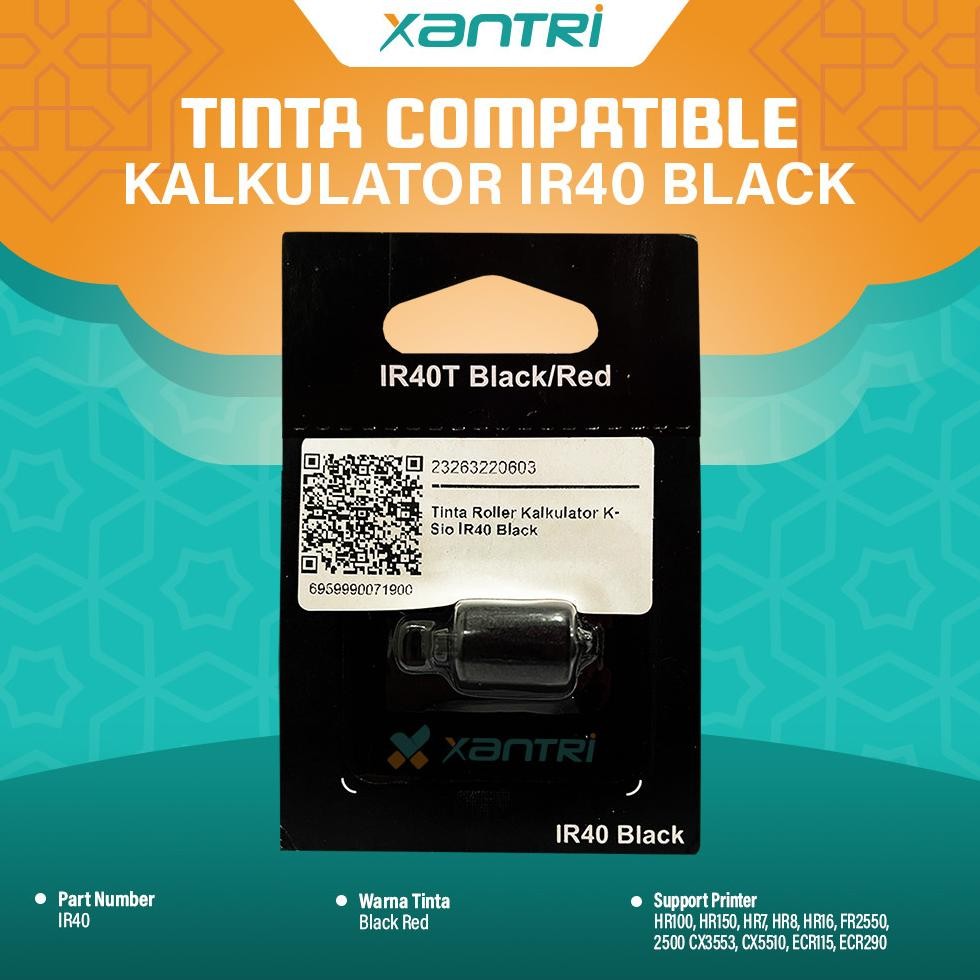 

Xantri - Ribbon Calculator Ink Roller IR40T Black Red, Tinta Kalkulator IR-40T murah