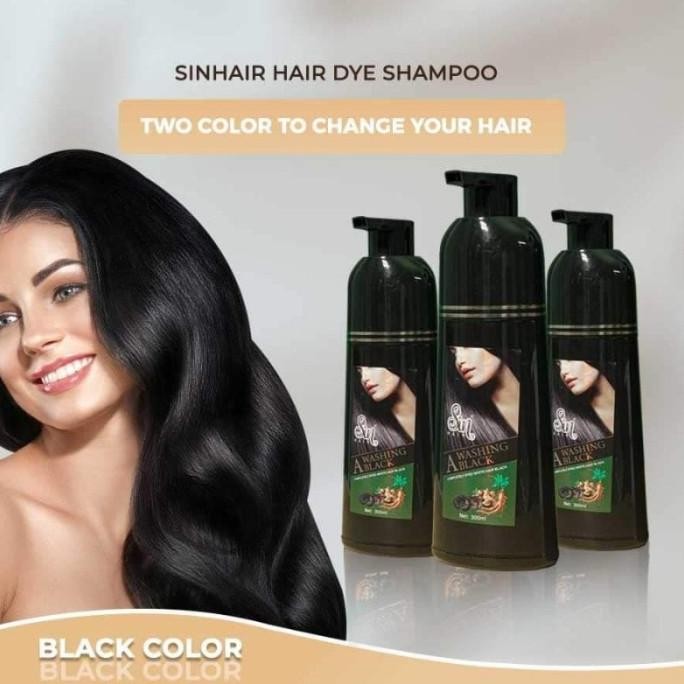 Sin Hair Shampoo Jepang Original Pewarna Rambut Herbal Penghitam Uban