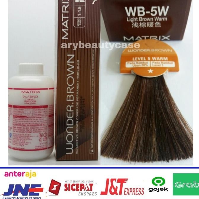 Matrix wonder brown cat rambut pewarna rambut WB-5W + oxidant