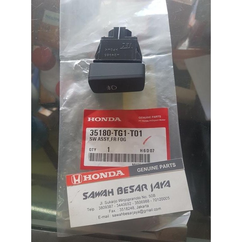 Switch Tombol Fog Lamp Honda Brio Mobilio Original
