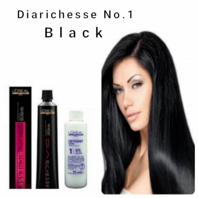 Cat rambut loreal toning diarichesse No.1 BLACK / HITAM pewarna rambut