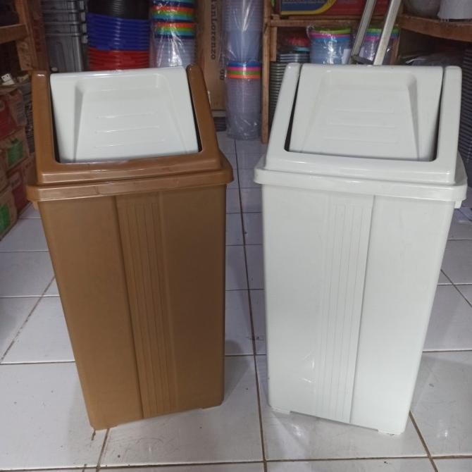 Tempat Sampah 42 liter Club Putih dan Coklat/ Tempat sampah Besar 42 l