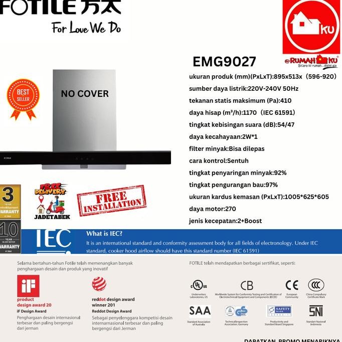 Murah Fotile Cooker Hood Emg9027