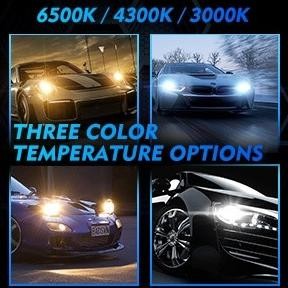 Novsight Lampu Mobil 3 Warna Head Light H4 H11 3000/4300/6000K 13000LM