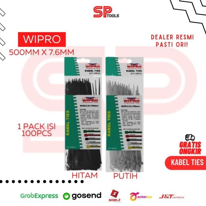 

Kabel Ties / Tis / Tali Cable Kabel Ties 500Mm X 7.6Mm 50Cm Hitam / Putih Wipro {Ready | High Quality | Best Seller | New}
