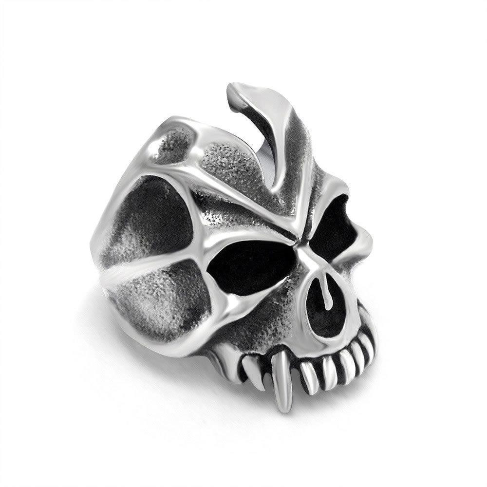 Cincin Tengkorak Punk Vintage Pria yang Dilepas