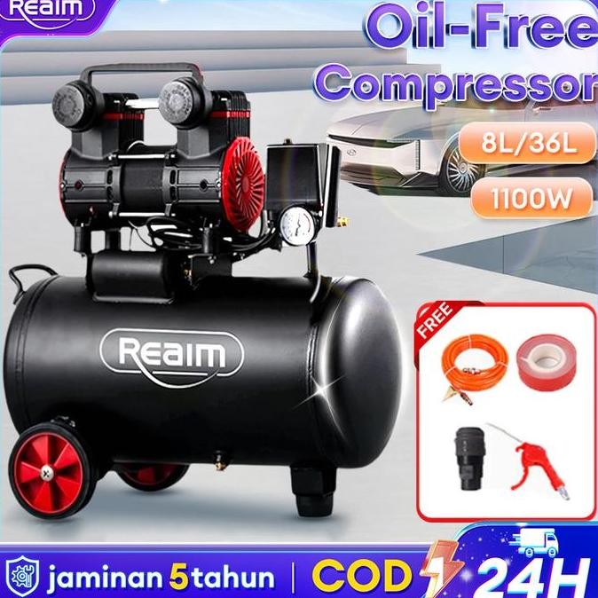 Reaim [Diskon 50%] Kompresor Angin 12/36L Kawat Minyak Listrik 1100W Kompresor Udara Alat Tekanan Ud