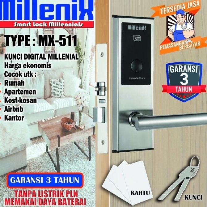Kunci Pintu Digital Millenix Mx-511, Kartu & Kunci