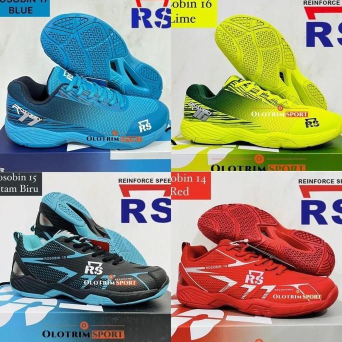 Terlaris Sepatu Badminton Rs Rosobin  11 12 14 15 16 17 18 Original