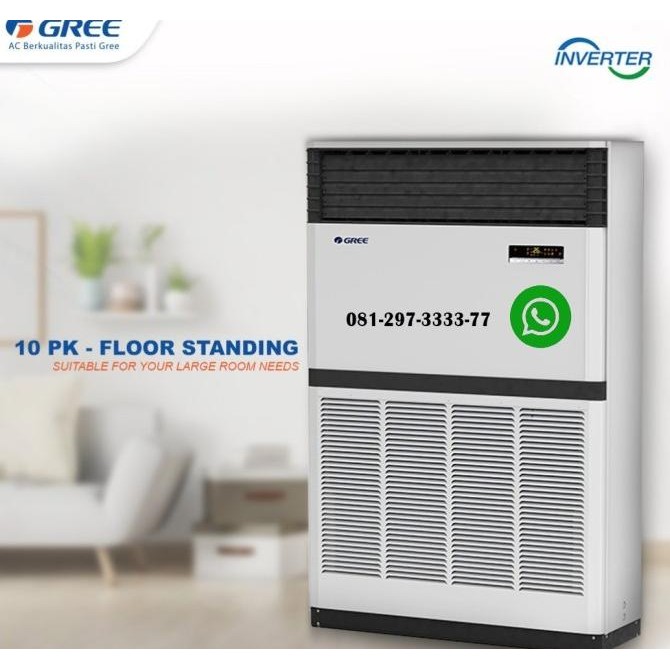 Terlaris Gree Ac Standing Floor 10 Pk Inverter Ready Stok