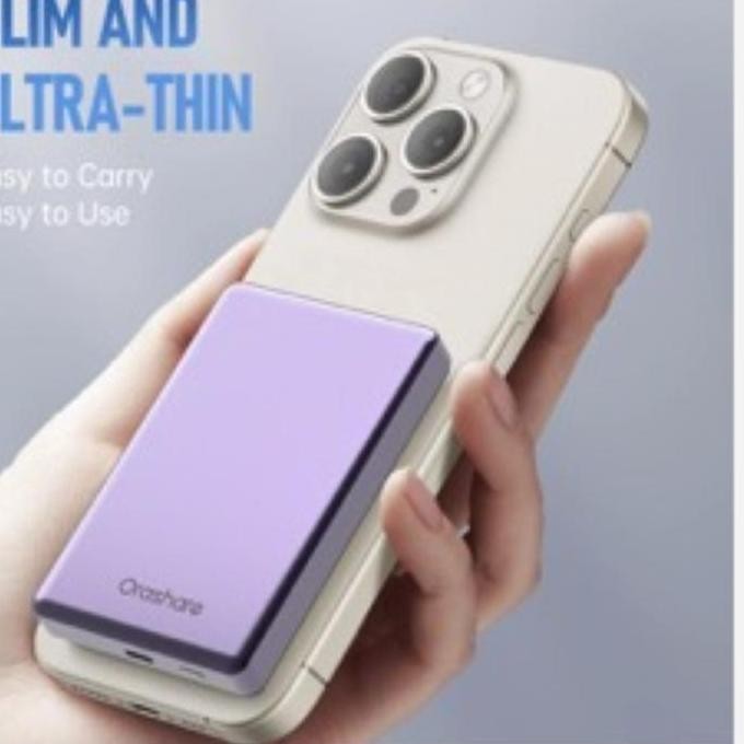 Orashare MGA10 Magsafe Powerbank Ultra-thin 10000mAh Magnetic Wireless Power Bank Aluminum Alloy Com