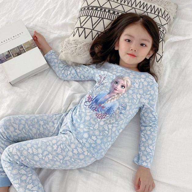Lnr Pa018 Piyama Ana Perempuan Frozen Ela Baju Tidur Etelan