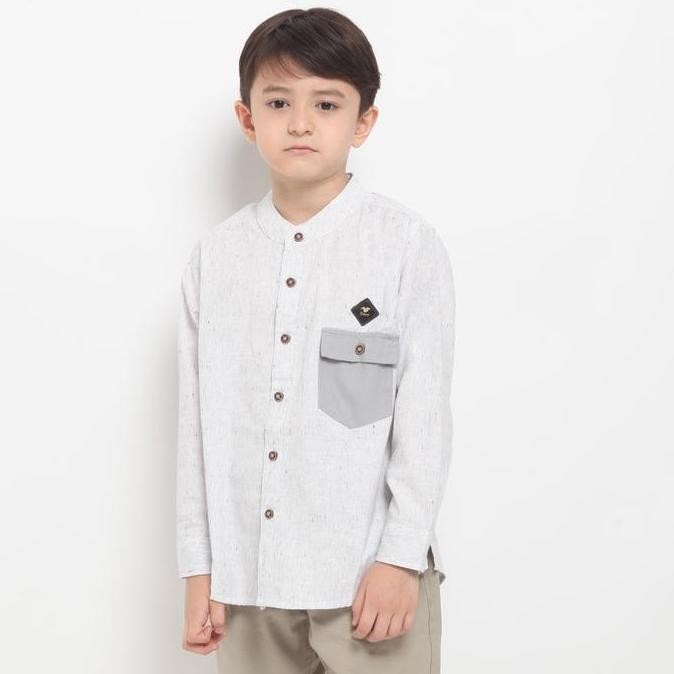 Baihaqi Kids Kemeja Koko Anak Attar Lengan Panjang Bka02