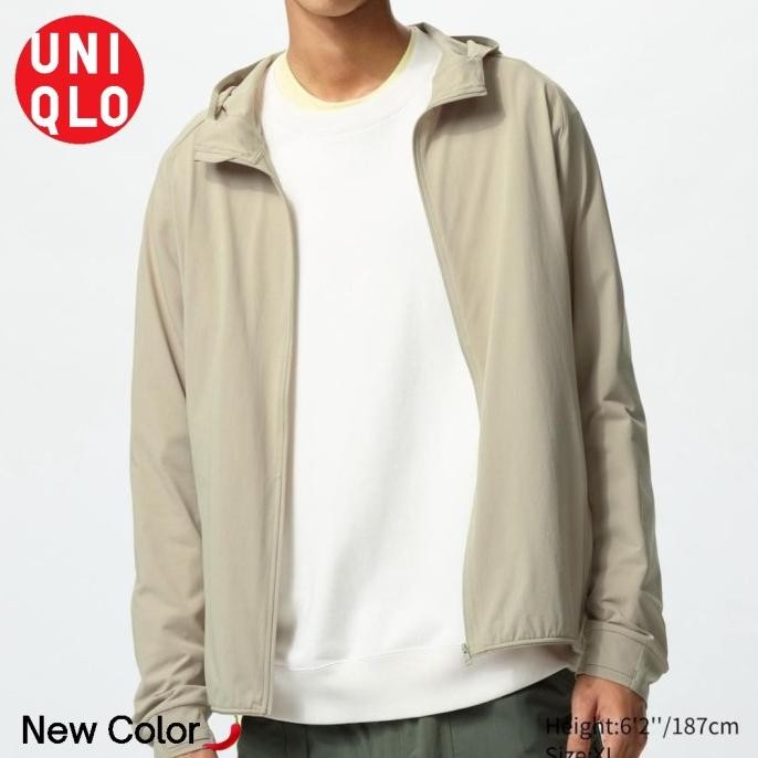 Jaket Hoodie Airism Resleting UV protection UNIQLO ORIGINAL TERMURAH
