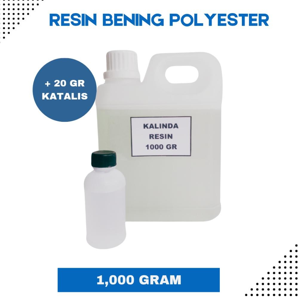 

Resin Bening 1000 GR + 20 GR Katalis Tipe Polyester