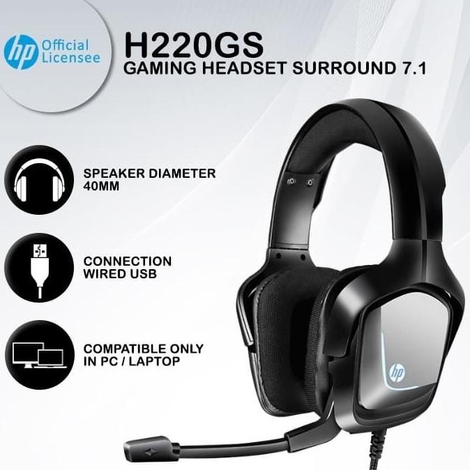 Headset Gaming / Gaming Headphone Hp H220Gs - Usb 7.1 Gaming Headset Termurah