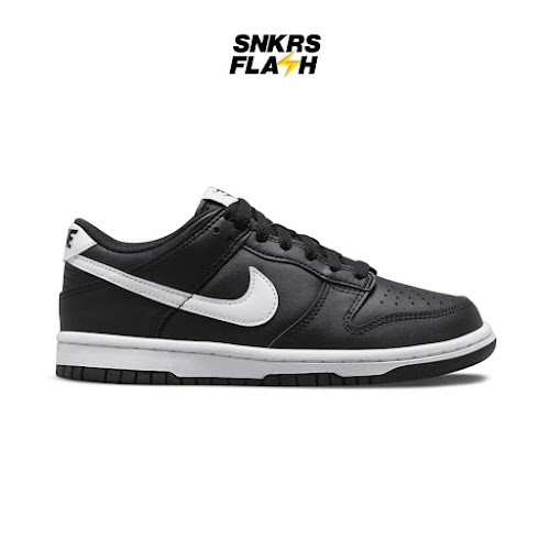 NIKE Kids Dunk Low Black White Sepatu Sneakers Anak - FD1232001 - Size 37.5