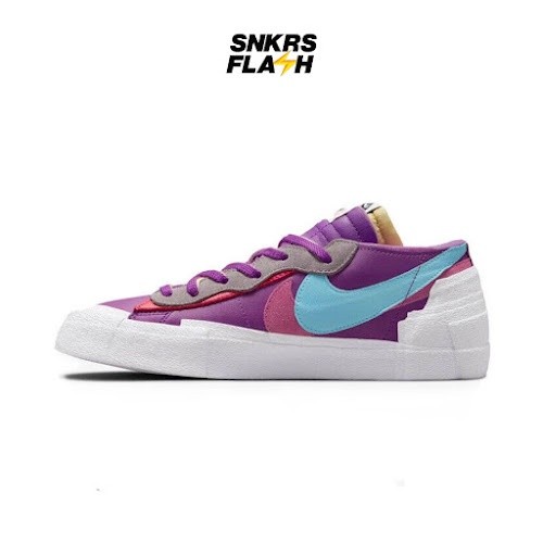 NIKE Sacai Kaws Blazer Low Purple Dusk Sepatu Sneakers Pria - DM7901500 - Size 44.5
