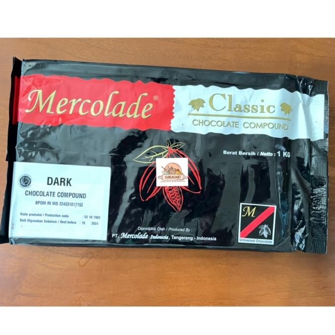 

Murah Mercolade Dark Chocolate 1Kg Classic Cokelat Dcc Coklat Blok Masak