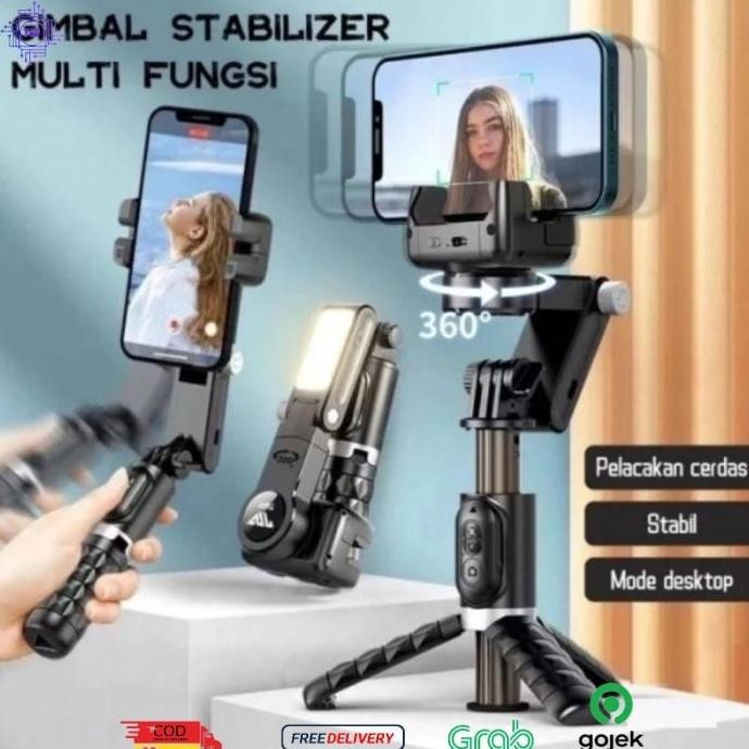 Gimbal Stabilizer Hp Q18 Remote Tripod Tongsis Handphone Smart Track - Gimbal Q09