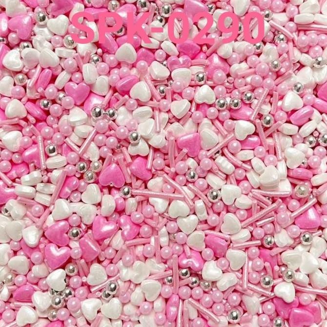 

Murah Spk-0290 Sprinkles Sprinkle Springkel 1Kg Hati Pink Putih