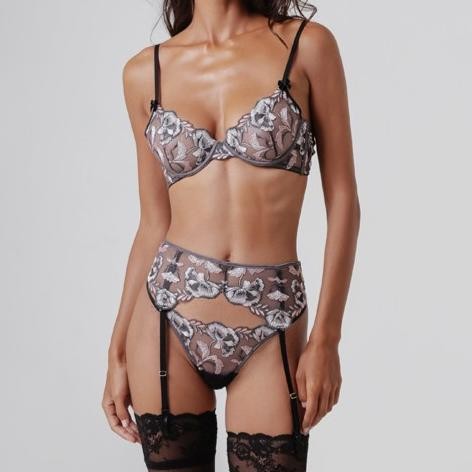 Grosir Raquel Lingerie Hannah Garter Grey