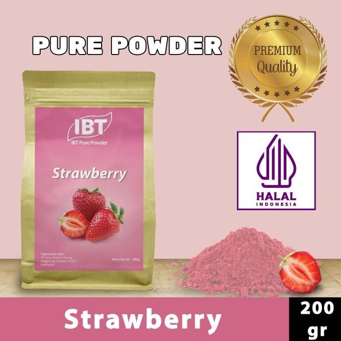 

Murah Pure Strawberry Powder Murni Bubuk Stroberi Import Makanan Kue 200 Gr