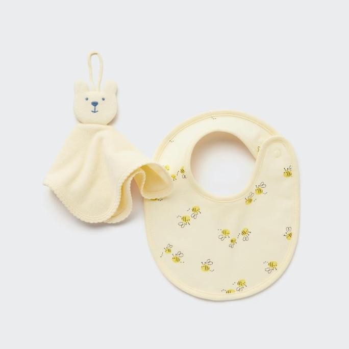 CELEMEK BAYI UNIQLO BABY (NEWBORN) BIB ISI 2 403882 yellow natural 30