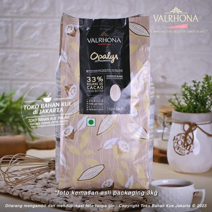 

Sale Valrhona Opalys 33% 250Gr White Chocolate Couverture Cokelat Putih
