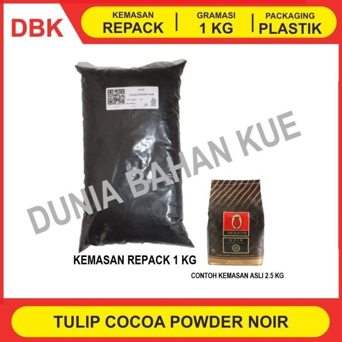 

Promo Tulip Noir Black Coklat Bubuk / Cocoa Powder 1 Kg
