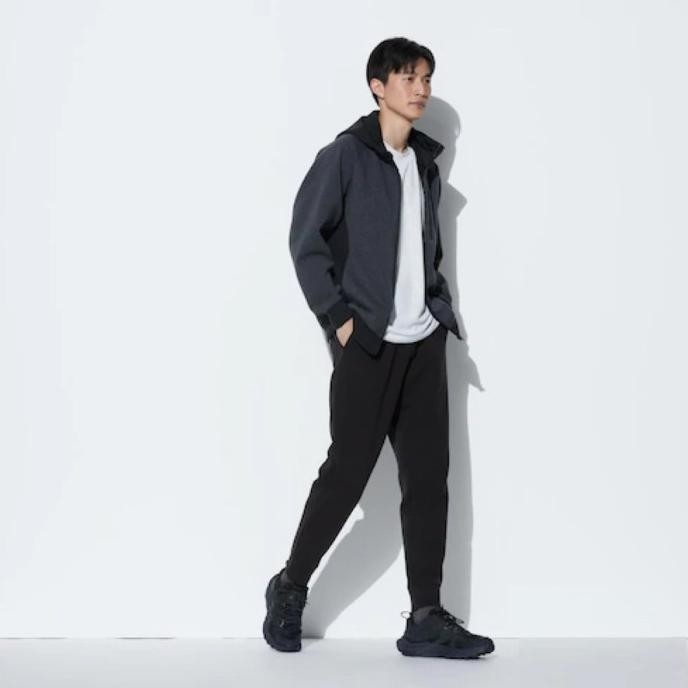 UNIQLO Men Pants Celana Sweat Dry Stretch Jogger Training Pria Black