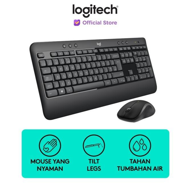 Murah Logitech MK540 Advanced Wireless Keyboard dan Mouse Combo untuk Windows, 2.4 GHz Unifying USB-