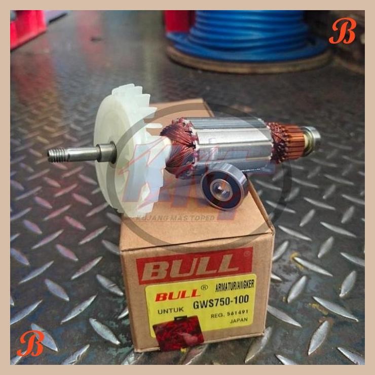 [KMT] ARMATURE / ANGKER GWS 750-100 BOSCH FOR MESIN GERINDA 4" GWS 750-100