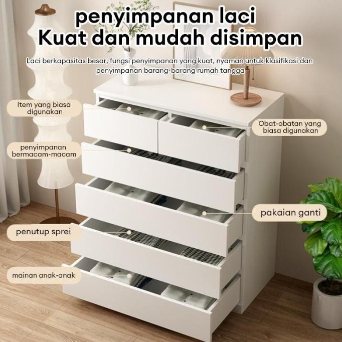 Lemari Laci Kayu Lemari Baju Minimalis Lemari Pakaian Laci Serbaguna