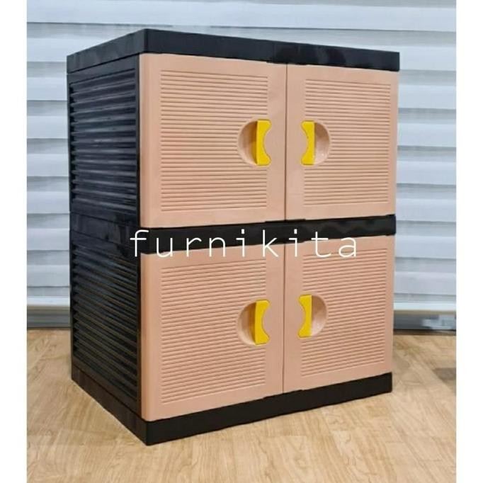 BESAR - LEMARI PLASTIK SUSUN 2 MINIMALIS MODERN
