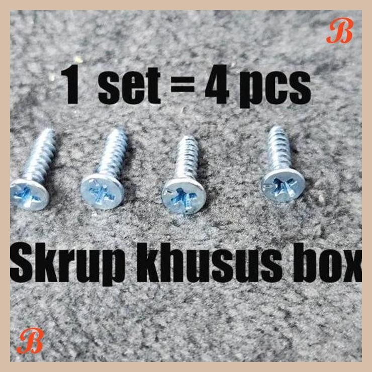 [WGL] skrup Box 1 set isi 4 pcs Plastik Hitam Type X1 X2 X3 X4 X5 X6 kotak