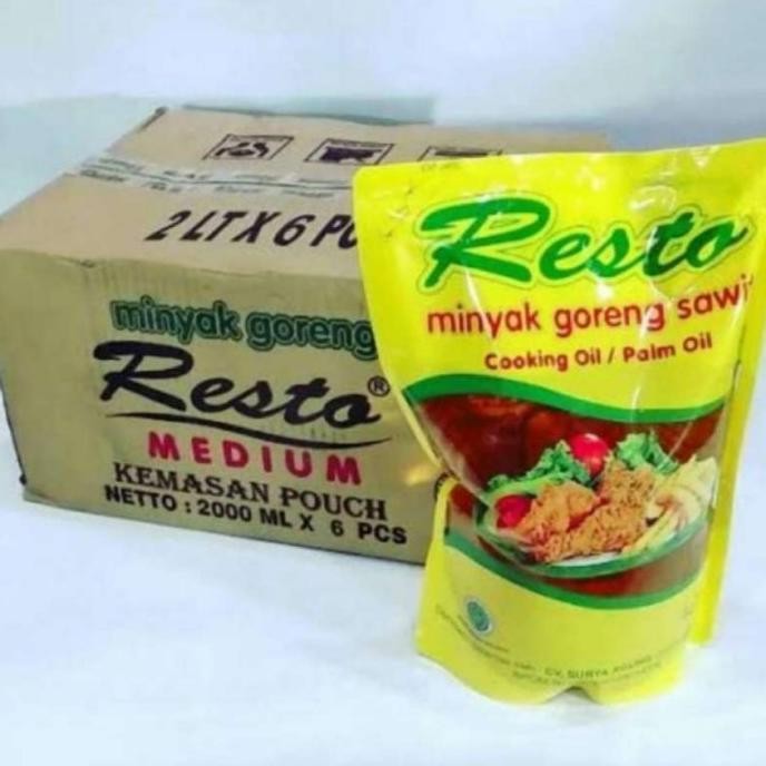 

Grosir Resto Minyak Goreng Kemasan Pouch (900Mllx12 Pcs) 1 Dus