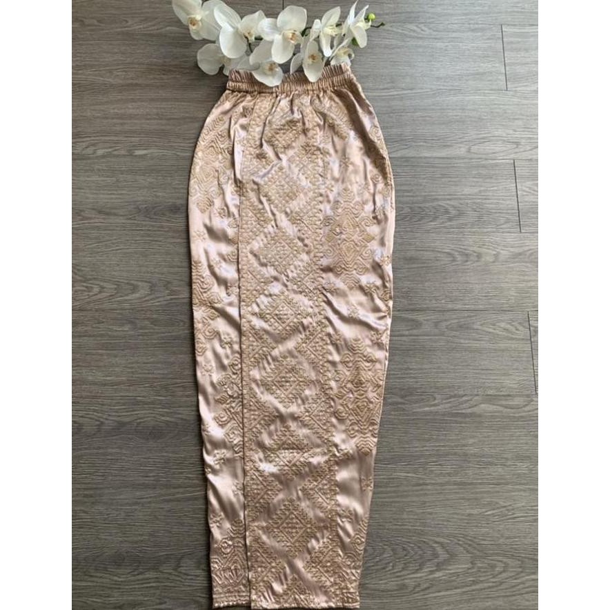 ROK SONGKET BORDIR SILKY | BAWAHAN KEBAYA KAMEN JADI ROK KEBAYA ROK (FREE SELENDANG SILKY)  BATIK RO