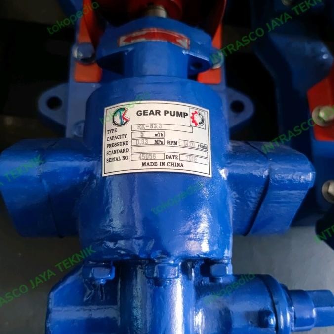 Pompa Oli Gear Pump Type Rk 83.3 Liter/Menit Pompa Only