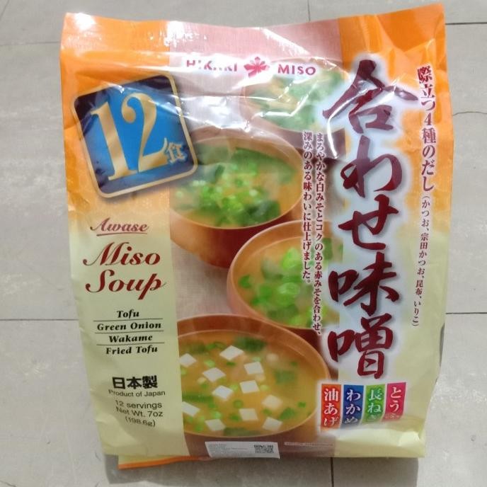 

Sale Miso Soup 12 Servings/Awase/Tofu,Green Onion, Wakame,Fried Tofu