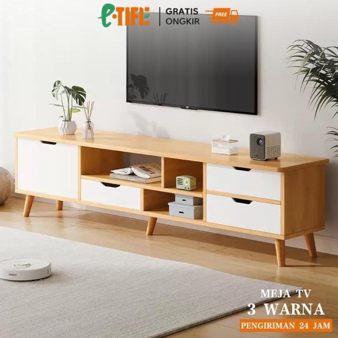 Meja Tv 120CM / 140CM Meja TV Murah Meja TV Kayu Rak Tv Lemari TV Kabinet Tv