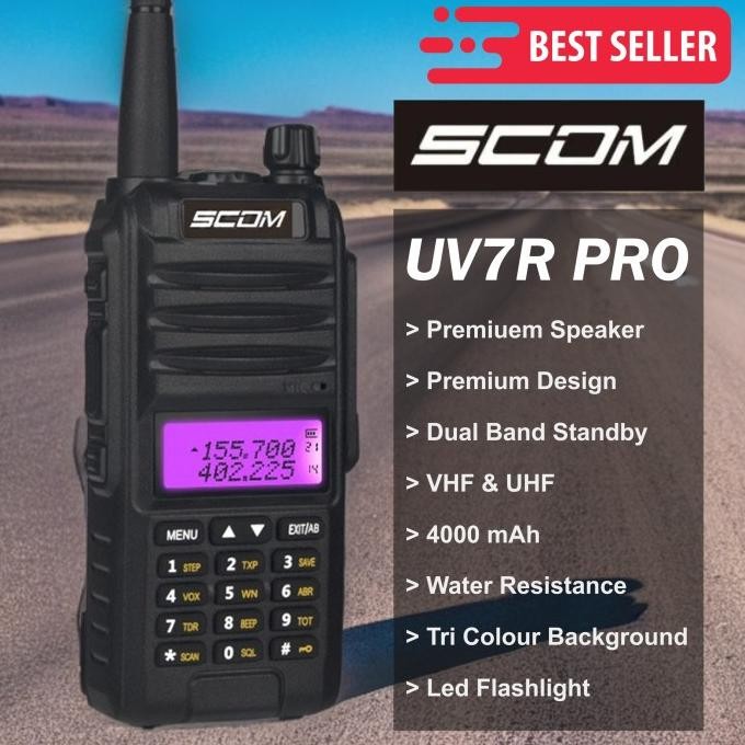 TERMURAH - HT WALKIE TALKIE SCOM UV7R UV-7R PRO PREMIUM Dualband SPEAKER PREMIUM