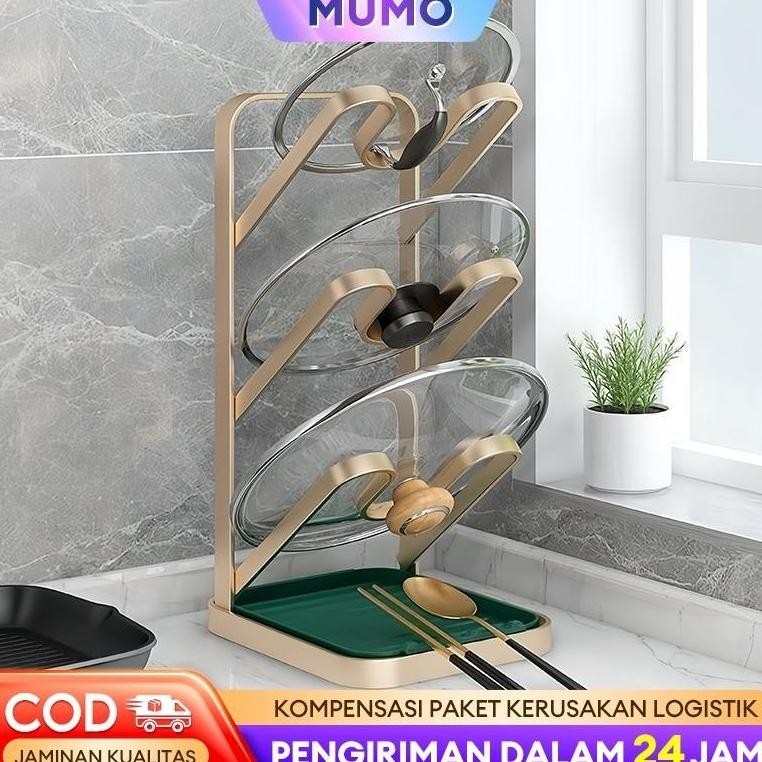 Rak Dapur Stainless Steel Rak Tutup Panci Rak Gantung Panci Berkualitas