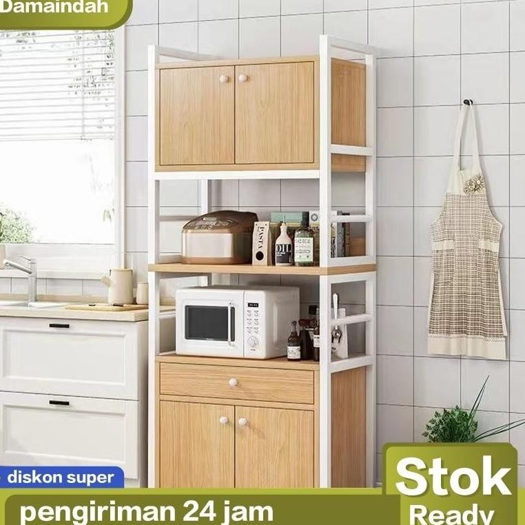 Rak Dapur Minimalis / Rak Oven / Rak Microwave / Lemari Dapur / Rak Dapur Serbaguna / Dapur Susun Mi