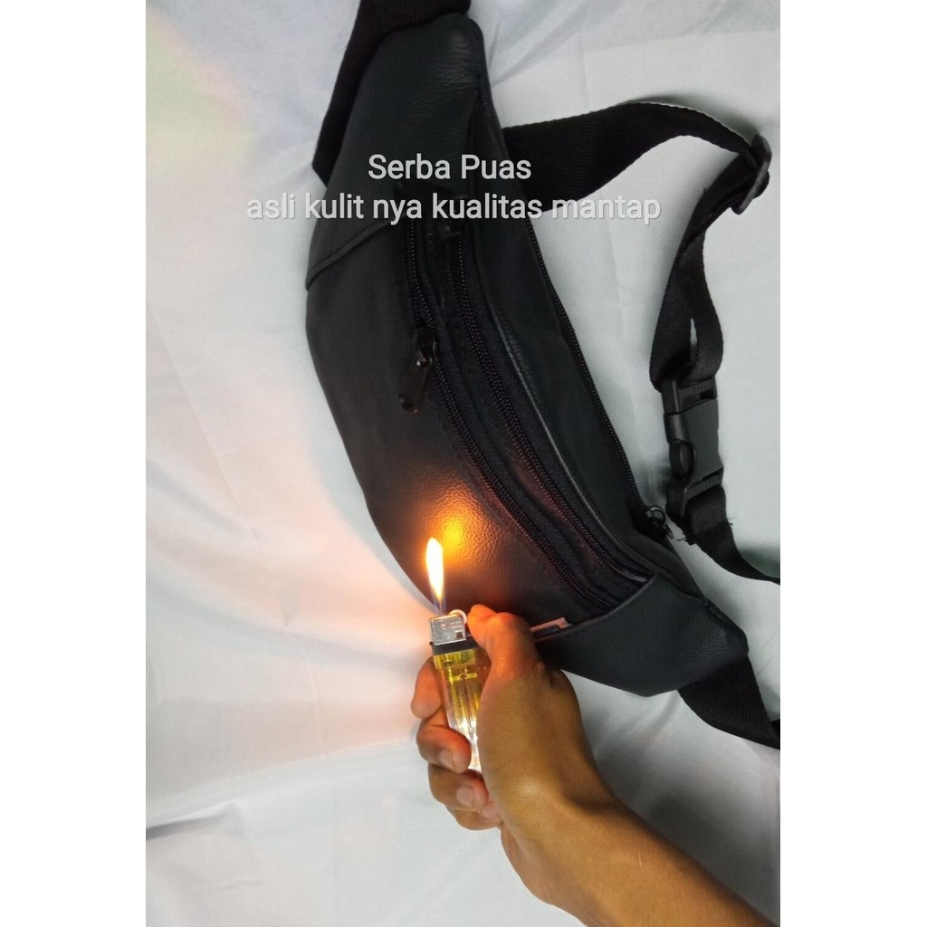 TAS SELEMPANG PRIA KULIT SAPI WAISTBAG SELENDANG PINGGANG KULIT SAPI SLEMPANAG WAISBAG MESEENGGER CH